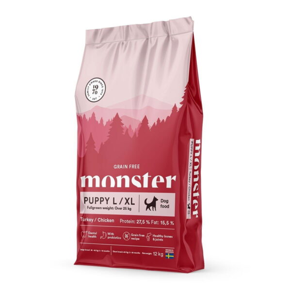 Monster Puppy Large Grain Free Kalkkuna&Kana