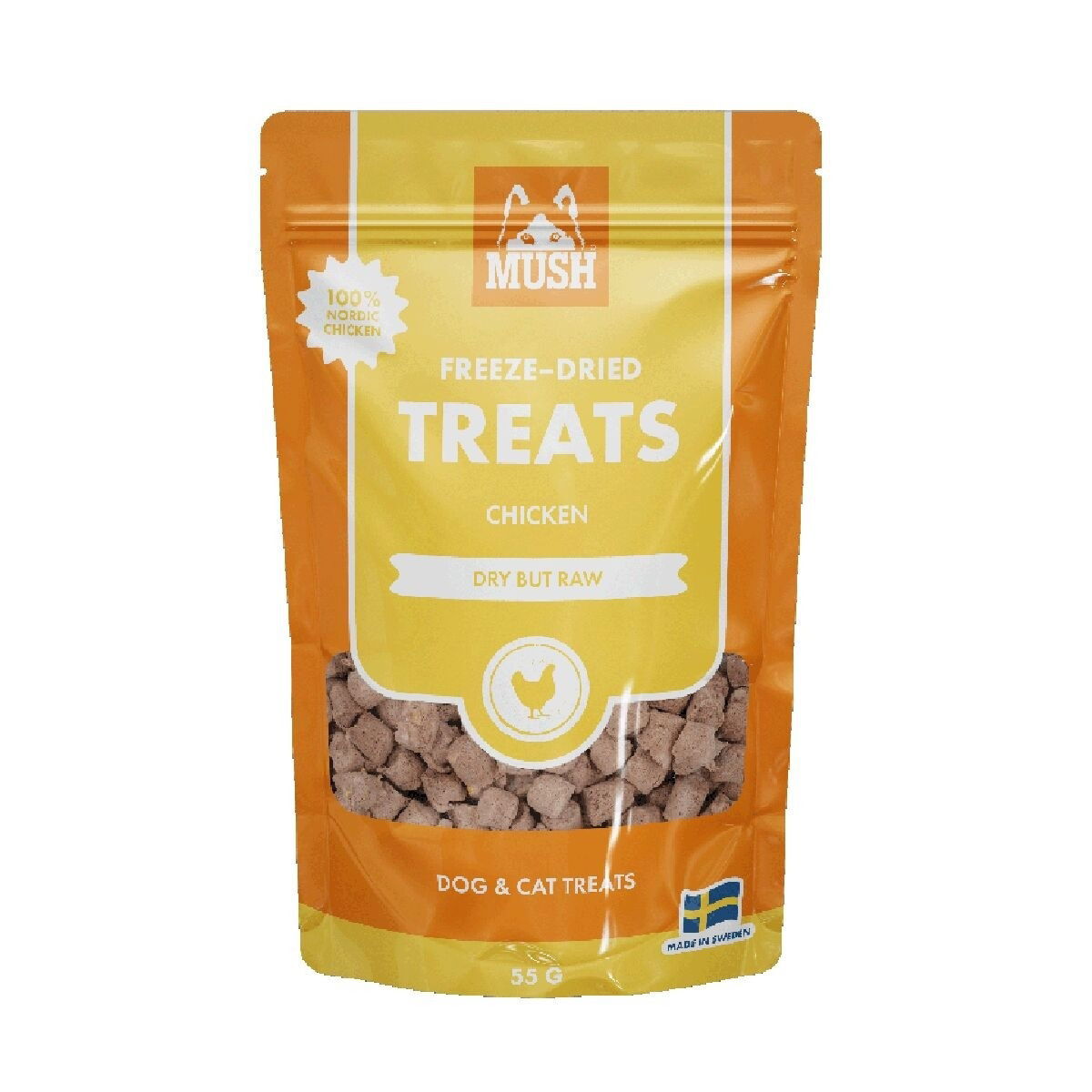 MUSH Freeze-Dried Kana 55 g herkku koiralle