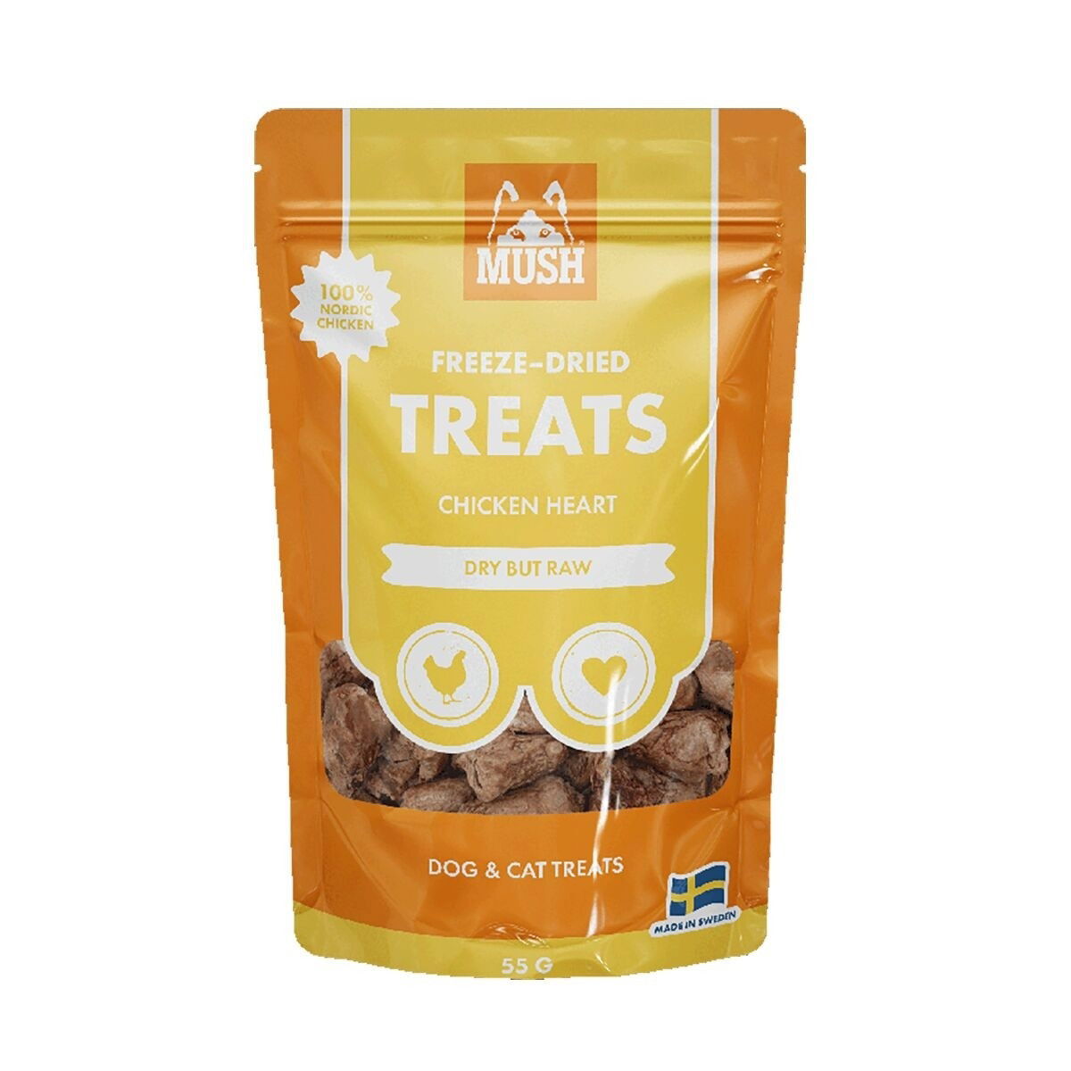 MUSH Freeze-Dried Kanansydän 50g herkku koiralle