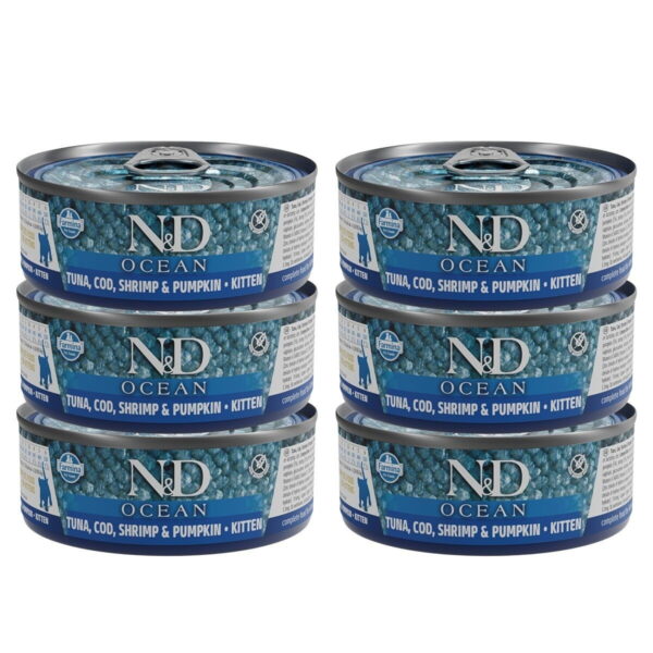 Farmina N&D Cat Ocean Tuna & Pumpkin Kitten 6 x 70 g