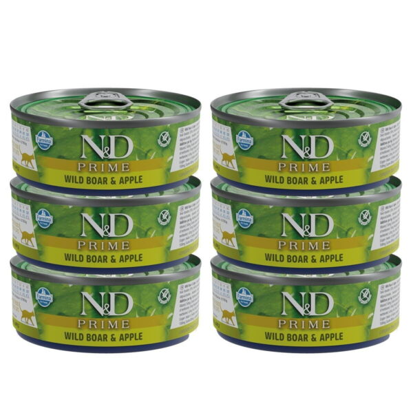 Farmina N&D Cat Prime Wild Boar & Apple 6 x 70 g