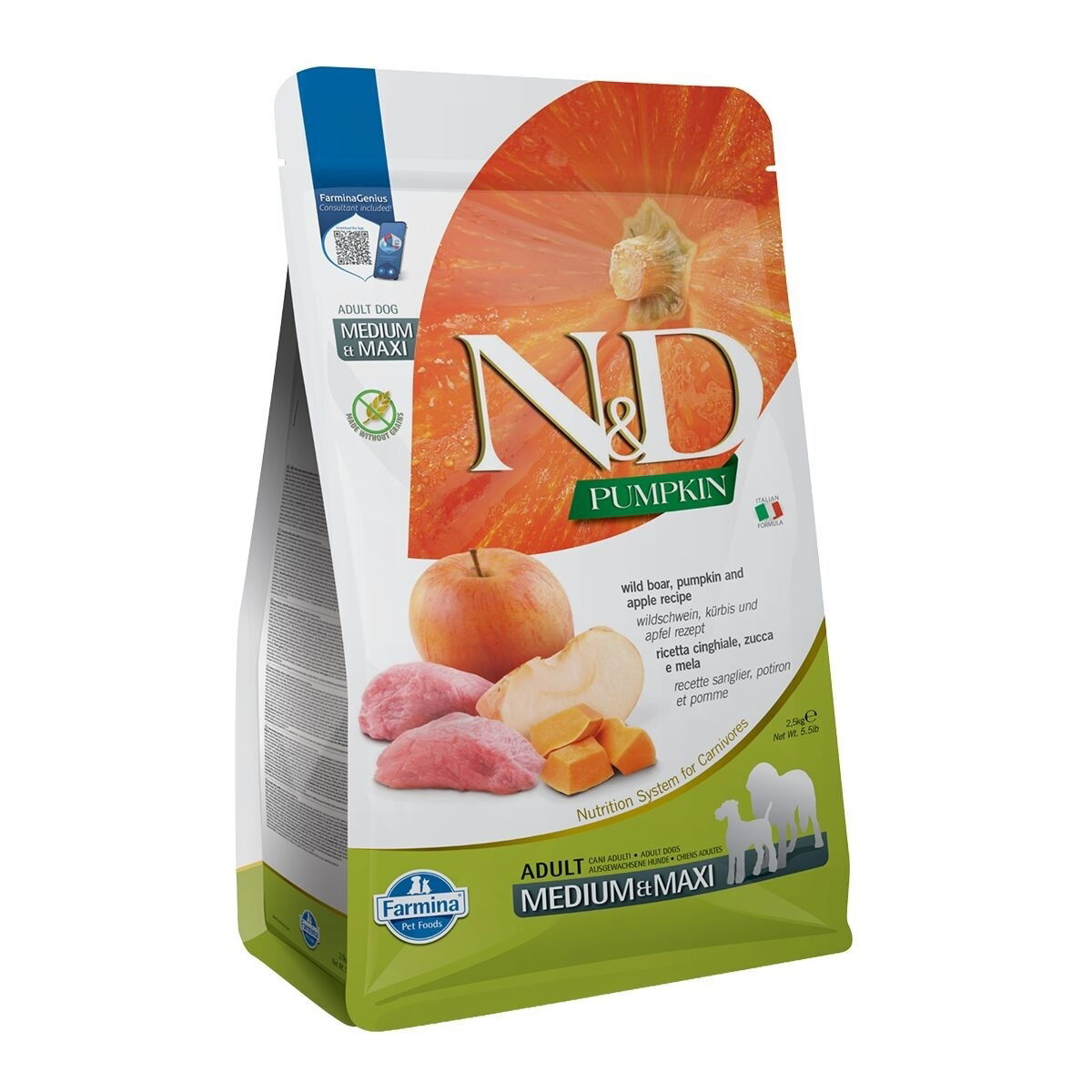 Farmina N&D Dog Pumpkin Wild Boar & Apple M/L