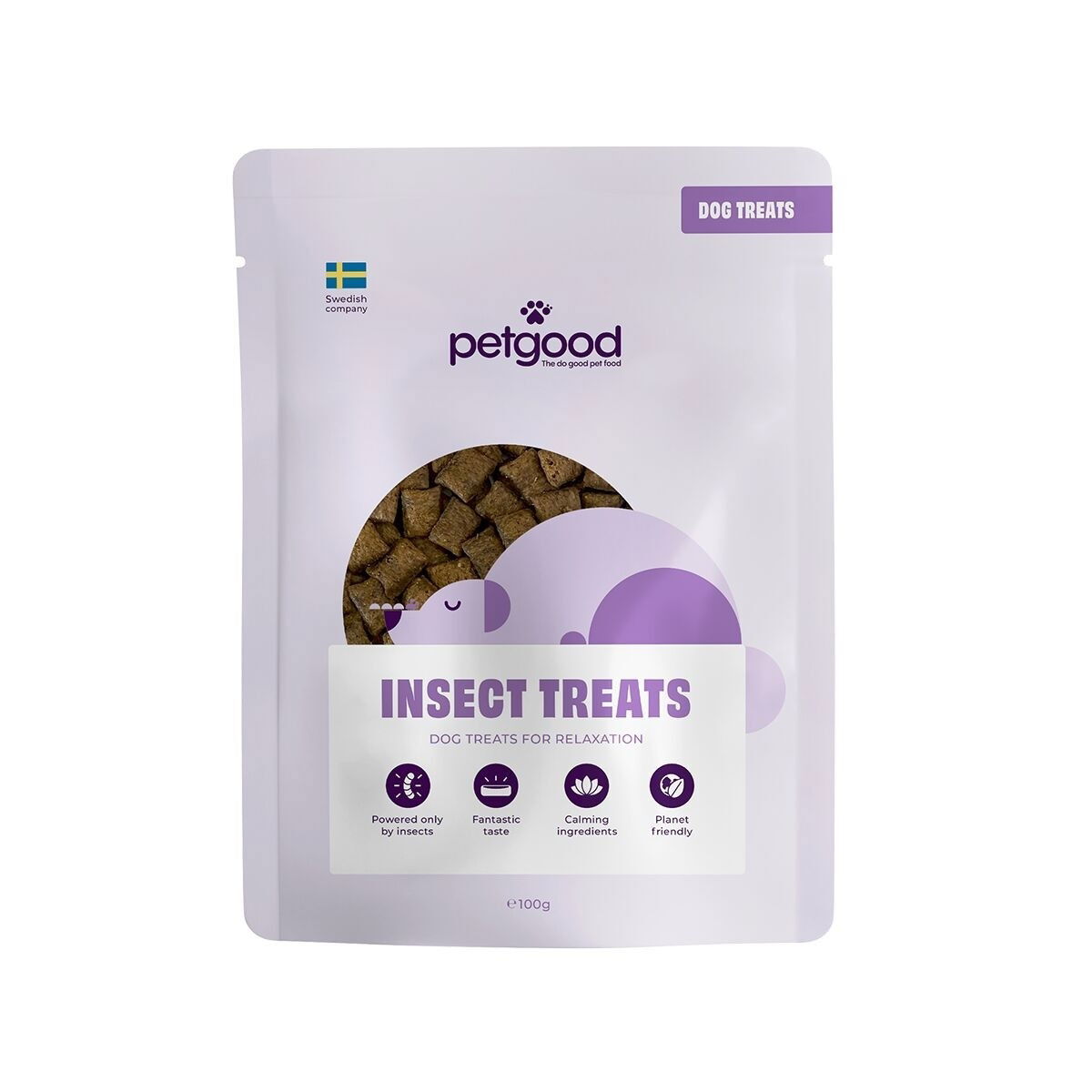 Petgood hyönteispohjainen koiranherkku rentoutumiseen 100 g