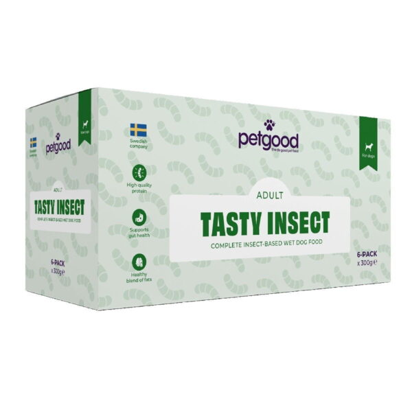Petgood hyönteispohjainen koiran märkäruoka 6 x 300 g