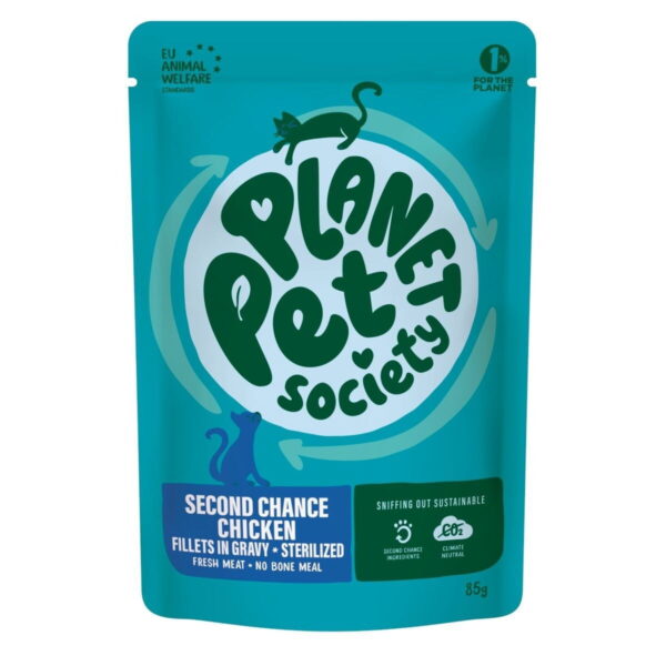 Planet Pet Society Pouch Chicken for Sterilized Adult, 85 g