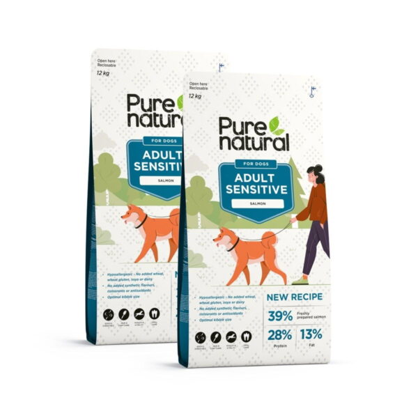 Purenatural Dog Adult Sensitive Salmon 2 x 12 kg, vain verkosta
