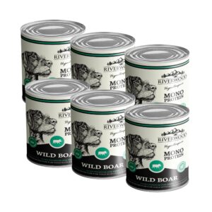 Riverwood Mono Protein Märkäruoka, Villisika 400g, 6x400g