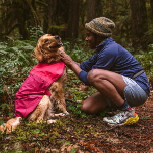 Ruffwear Sun Shower koiran sadetakki, pinkki