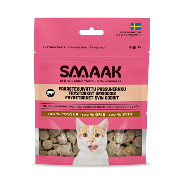 SMAAK Pakastekuivattu possuherkku kissalle 45g