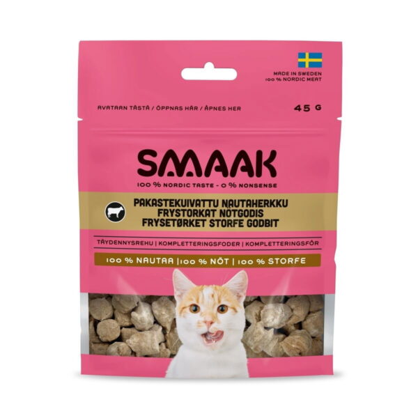 SMAAK Pakastekuivattu nautaherkku kissalle 45g