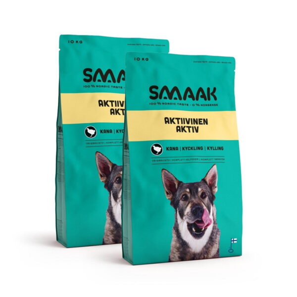 SMAAK aktiivisen koiran ruoka 2 x 10 kg