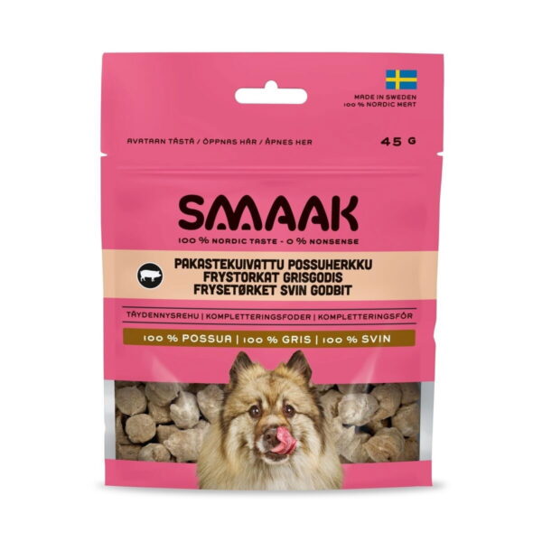 SMAAK Pakastekuivattu possuherkku koiralle 45g
