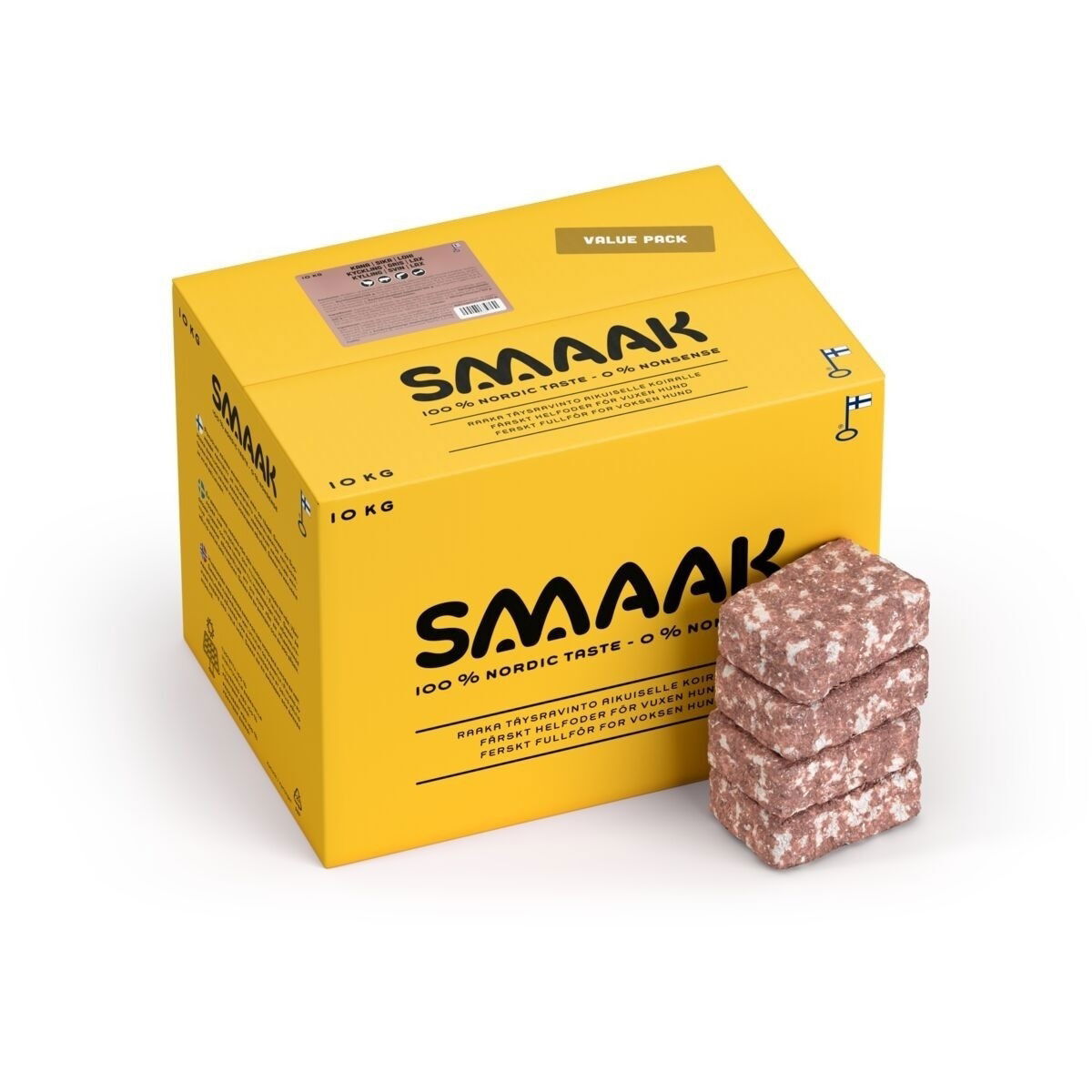 SMAAK kana, sika & lohi raaka täysravinto