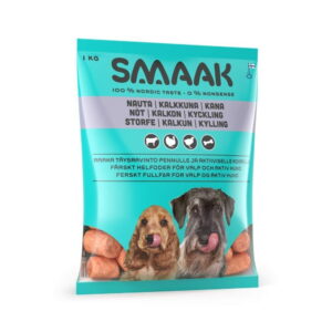 SMAAK raaka täysravinto nauta, kalkkuna & kana 1kg