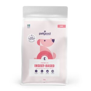 Petgood hyönteispohjainen premiumruoka pennulle